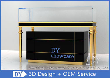 Pre-assemblage MDF sieraden showcase display Rozen goud + beige coating afgerond